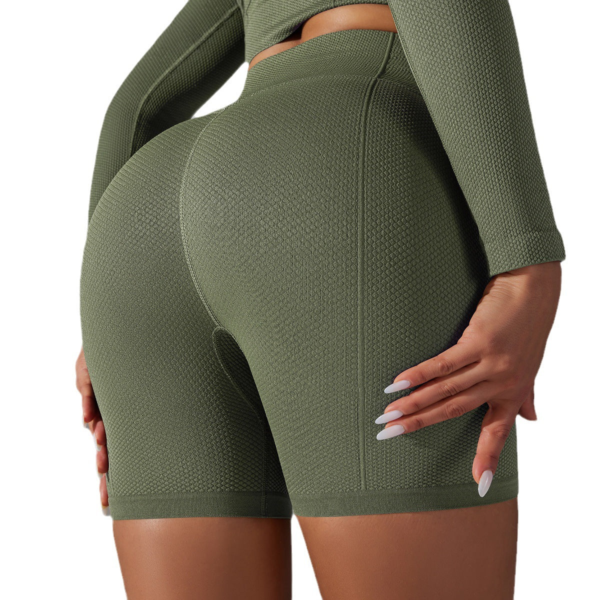 High-Waisted Seamless Yoga Shorts