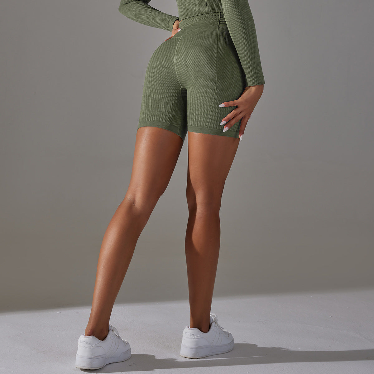 High-Waisted Seamless Yoga Shorts