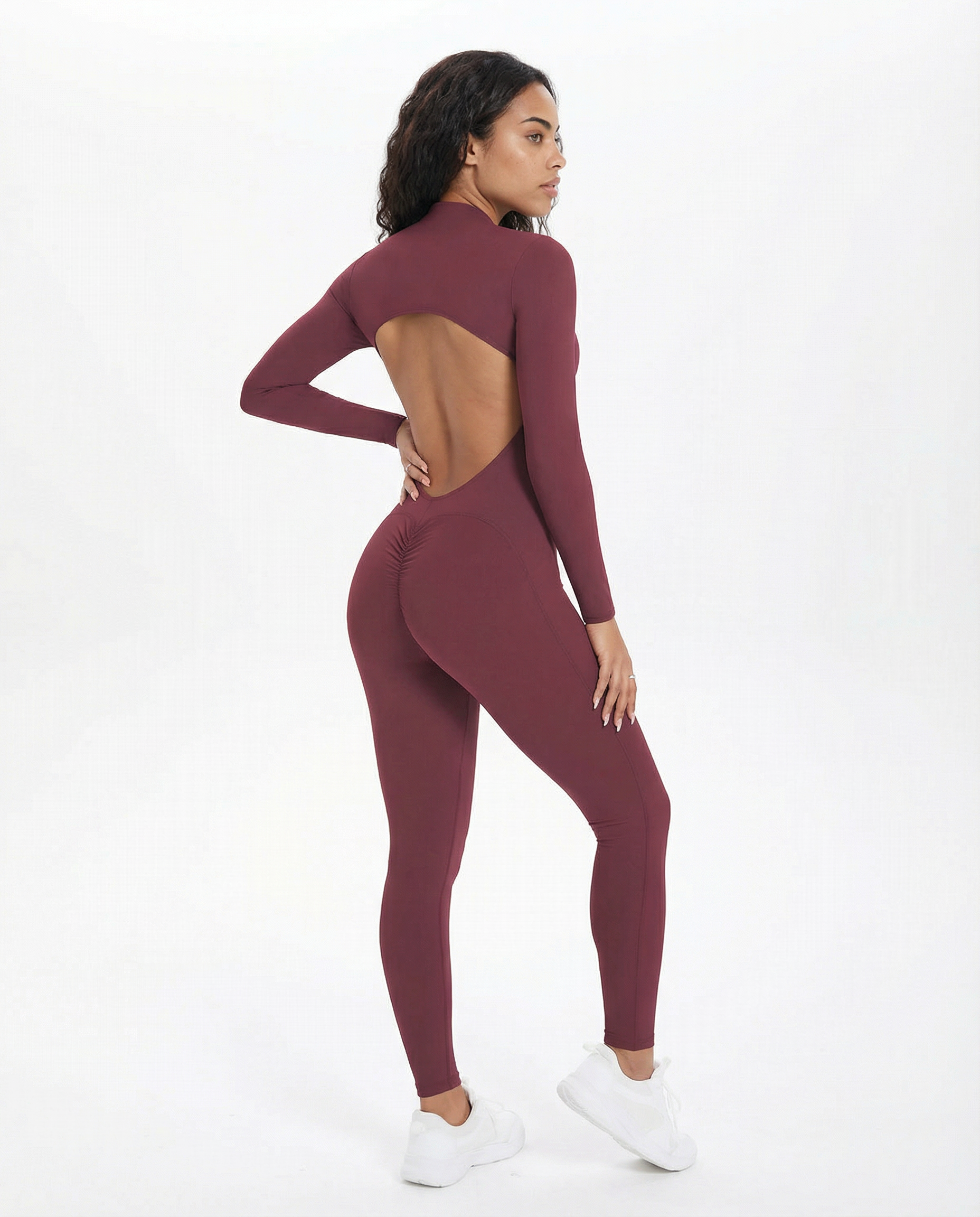 Half-Zip High Waist Jumpsuit